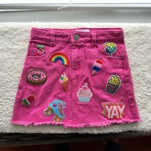 Lola and the Boys Patch Denim Skirt